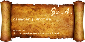 Zsembery Andrea névjegykártya