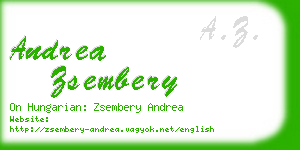 andrea zsembery business card